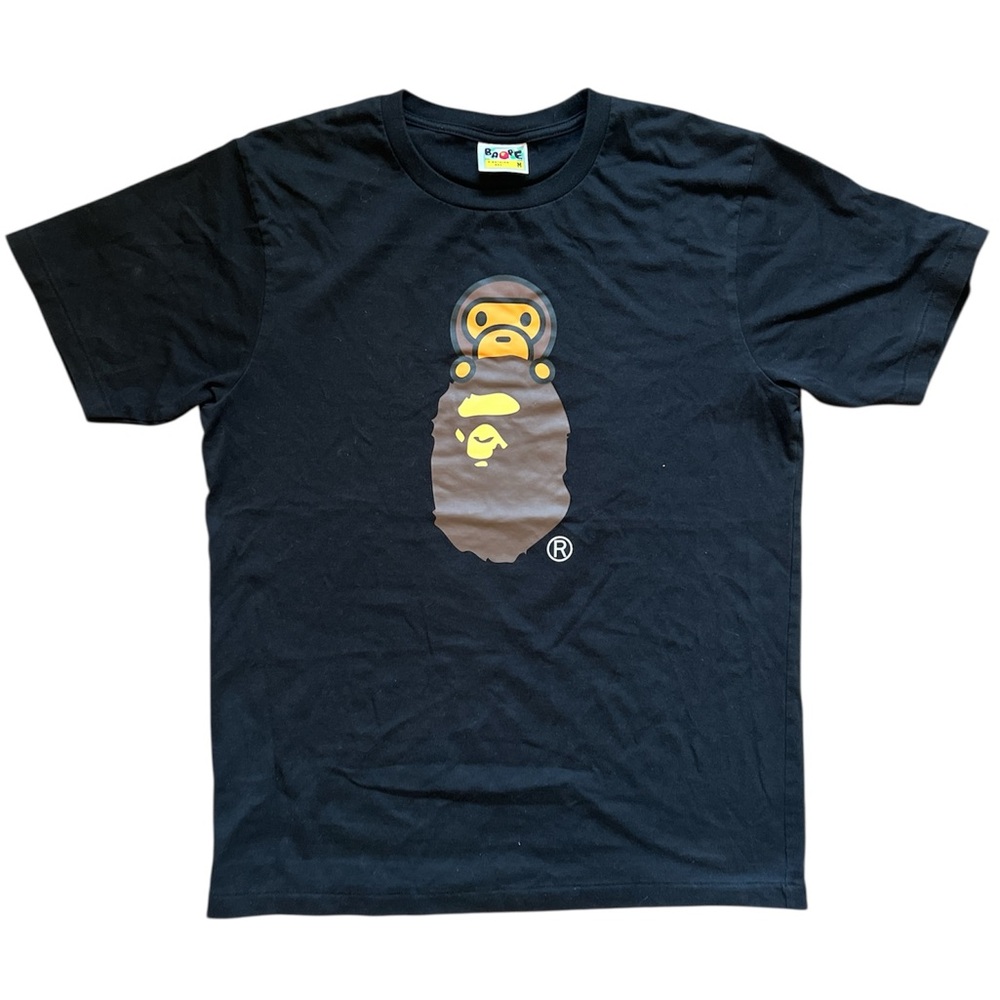 Bape Black Tee with Iconic Ape Design